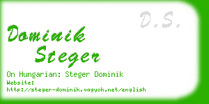 dominik steger business card